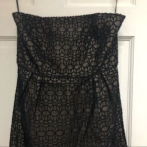 Milly of NY Strapless Sheath w Tulle Flounce